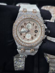 Premium Custom <b>Watch</b> Style Full Metal <b>Case</b> Iced Out Sleek Finish Custom Style Iced <b>Watch</b> Stainless Steel <b>Case</b> Minimal Clean Mod - Product Image 4