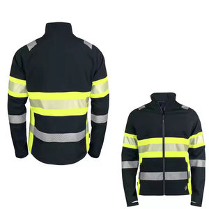 Veste de travail haute visibilité pour homme, rembourrée pour l'hiver, imperméable, fluorescente, avec logo personnalisé, uniforme de sécurité haute visibilité - Product Image 1