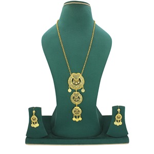 Ensembles de bijoux arabes en laiton plaqué or avec boucles d'oreilles, collection parfaite pour le Ramadan, bijoux de mariée indienne de Dubaï - Product Image 6