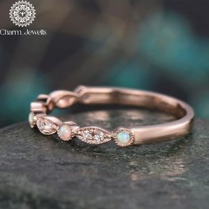 Anillo de Compromiso y Eternidad para Mujer Charm_Jewells, Chapado en Oro Rosa, con Moissanita, Engaste de Puntas, Estilo Clásico - Product Image 6