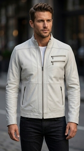 <b>Men</b> Vintage Hooded Collar <b>Jacket</b> Stylish <b>Lightweight</b> Outerwear Spring Zipper Nonwoven OEM Service - Product Image 6