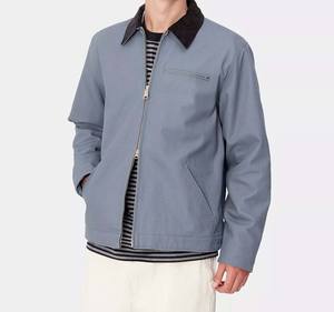 Veste de travail française personnalisée pour hommes en gros, manteau de travail en sergé de coton confortable OEM, uniforme de travail durable, vêtement d'extérieur utilitaire - Product Image 5