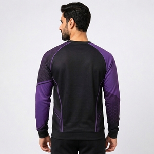 Sweat-shirt pour homme style minimaliste, inspiré du streetwear, avec poignets côtelés, décontracté, pour sublimation - Product Image 5