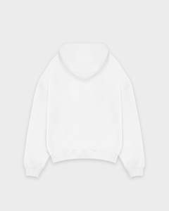 Sweat à capuche épais en molleton de coton blanc pour homme, coupe oversize et carrée, épaules tombantes, pull personnalisable avec logo, streetwear vierge, fournisseur - Product Image 5