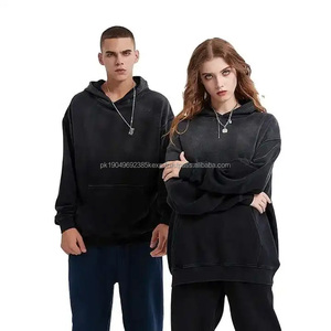 Sweat-shirt vintage AR2605 pour homme, streetwear lourd, sweat-shirt oversize, sweat-shirt à épaules tombantes délavé à l'acide pour homme - Product Image 4