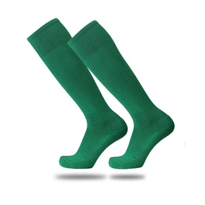 ALEXANDRIA INDUSTRIES Chaussettes de sport décontractées pour adultes, hauteur genou, couleur unie, respirantes, en tricot Spandex/Polyester, pour le football, bleu clair - Product Image 5