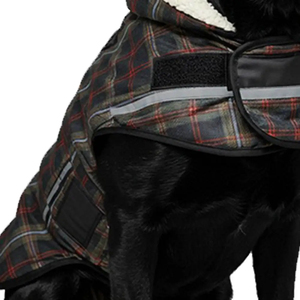 Veste d'hiver pour chien, mignonne, bleue unie, en polaire, coton, polyester, écologique, pour chiens de grande et moyenne taille - Product Image 5
