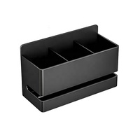 Organisateur de salle de bain, support rectangulaire pour brosses à dents, accessoires de rangement sans perçage, support de rangement pour rasoir et peigne pour lavabo
