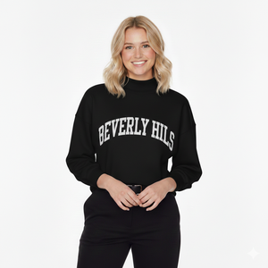 Women's Winter Fleece Knitted Solid Color <b>Mock</b> Neck Sweatshirt Quick Dry Breathable Features Polyester/Cotton Material Front - Product Image 2