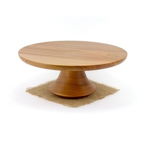 Base para Pastel de Madera Rústica con Acabado Liso para Pasteles Caseros y Exhibiciones Decorativas - Product Image 3