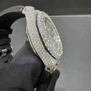 Reloj de Lujo con Moissanita de Calidad Premium para Exportación, Estilo Hip Hop - Product Image 2
