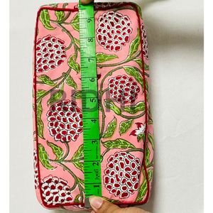 Ridhi - Nuevo Porta Servilletas Decorativo de Algodón con Estampado Floral de Ramas de Granada Rosa, Reutilizable para Hotel - Product Image 4