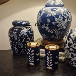 Porte-bougie en os incrusté fait main de qualité supérieure, décoration de table pour la maison par Tradebyd - Product Image 1