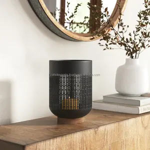 Luxury Modern Iron & Wood Round <b>Candle</b> <b>Stand</b> for Home Decoration Handmade Premium <b>Candle</b> Holder by Zahid Exports India - Product Image 2