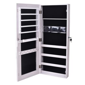 Armadio a Muro con Ante in PVC e Serratura, Organizzatore per Gioielli e Specchio - Product Image 6