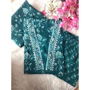 กางเกงผ้าคอตตอนแขนทำงานพร้อมท้องฟ้า dupatta แฟนซี - Product Image 5