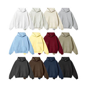 เสื้อฮู้ด450GSM ผู้ชายผ้าฝรั่งเศสเทอร์รี่โอเวอร์ไซส์พิมพ์ลายพัฟโลโก้ออกแบบได้ตามต้องการ - Product Image 2