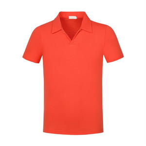 T-shirt d'été personnalisé pour homme à manches courtes, couleur unie, col rabattu, en coton tricoté, séchage rapide, vente en gros - Product Image 6