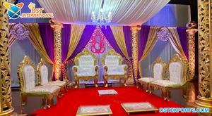 Sillas Mandap de boda de asientos bajos de diseño único Sillas Mandap de boda de asientos bajos únicas Sillas Mandap de boda india en línea EE. UU. - Product Image 4