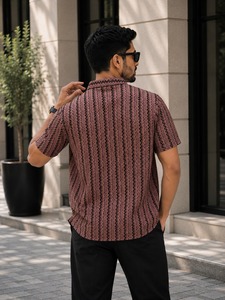 Camiseta Polo a Rayas para Hombre, Estilo Casual, Ligera, de Polialgodón, Personalizable - Product Image 2