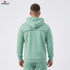 Sudaderas con Capucha Personalizadas con Logotipo de Diamantes de Imitación para Hombre, Unisex, 100% Algodón, Térmicas de Invierno, Moda Urbana, Venta al Por Mayor - Product Image 4