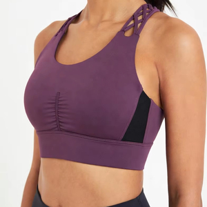 สปอร์ตบราสำหรับผู้หญิงสำหรับโยคะ ออกกำลังกาย ฟิตเนส ฝึกซ้อม สวมใส่สบาย ยืดหยุ่นได้ ชุดออกกำลังกายแบบกระชับรูปทรง - Product Image 1