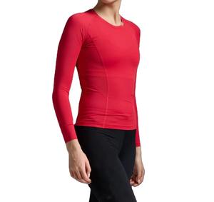 Haut de sport compressif respirant en Spandex/Nylon pour femme, idéal pour l'hiver et le fitness – Fournisseur en gros de vêtements de sport à marque privée - Product Image 2