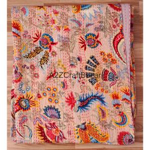 Exportadores de Colchas Kantha 100% Algodón Puro Hechas a Mano, Manta Bohemia para Hogar u Oficina, Colcha India Hecha a Mano, Más Vendida - Product Image 5