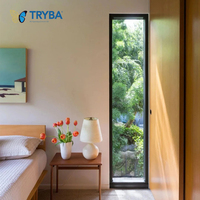 Energy Star Fenêtres fixes en vinyle Upvc isolées et insonorisées à triple vitrage 0.8 à facteur U pour villa