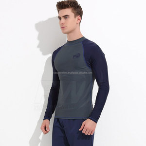 เสื้อแขนยาวสำหรับผู้ชาย BJJ MMA ชุดป้องกันผดผื่นสำหรับใส่ออกกำลังกายฟิตเนสแบบกำหนดขนาดได้เอง - Product Image 3