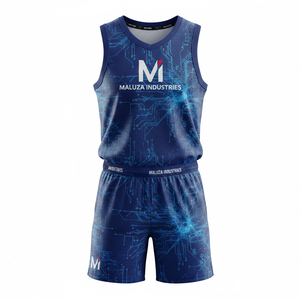 Tenue de basketball haut de gamme sublimée, design réversible, kits de basketball personnalisés avec logo d'équipe pour les matchs de tournoi - Product Image 1