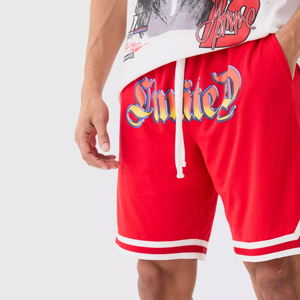 Pantalones Cortos Deportivos Casuales de Verano para Hombre, de Secado Rápido, de Poliéster, para Baloncesto, Correr, Entrenamiento, Tallas Grandes, Sublimados - Product Image 3