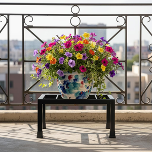 Support à plantes en fer pour intérieur et extérieur, pour balcon, salon, maison, jardin - Product Image 4