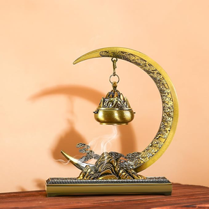 Brûleur d'encens indien Bakhoor élégant et luxueux, design arabe, écologique, parfum d'ambiance religieux et décoration intérieure - Product Image 2