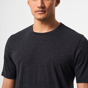 High Quality Wholesale New Design Short Sleeve Neck Style Summer Style Slim Fit Custom Logo <b>Blank</b> Light <b>Weight</b> T-Shirt For Men - Product Image 6