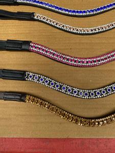 Wholesale Equestrian Leather Horse <b>Bridle</b> with Five Row Crystals Browbands Soft Padded Crystals Customizable Horse Equipment - Product Image 4