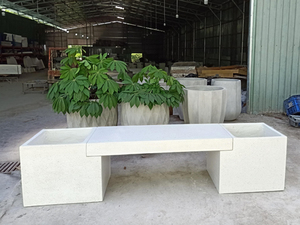 ชุดโซฟาสำหรับสวนกลางแจ้ง ทนทานทุกสภาพอากาศ สไตล์บ้านไร่ เหมาะสำหรับโรงแรม สระว่ายน้ำ เฟอร์นิเจอร์กันน้ำ โต๊ะรับประทานอาหารปูนซีเมนต์ - Product Image 4