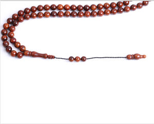 Produit original, bijoux musulmans, Kuka, 99 perles, Islam, teint en brun, tasbih, chapelet de prière - Product Image 6