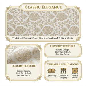 Tela de Seda Brocada Banarasi de Lujo para Ropa Masculina, Material para Sherwani de Boda Étnica, Seda Jacquard de Diseñador - Product Image 6