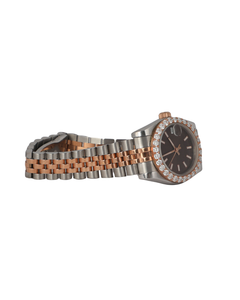 Excellent Quality Round Shape Diamond Watch for Wedding and Partywear Men's Quartz Watchin Brown Dial Available - Product Image 4
