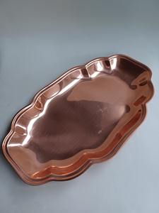 Plateau de service en cuivre artisanal pour la maison, la cuisine, la table à manger, centre de table, présentation culinaire gastronomique - Product Image 4