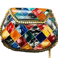 2022 Hot Selling Vrouwen Zomer Strand Metalen Ronde Hand Handtas/Clutch Bag/Dames Portemonnee Uit India Door Kwaliteit handwerk