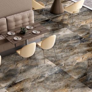 Carrelage mural en porcelaine émaillée grand format 600x1200, haute brillance, texture luxueuse, pour projets d'aménagement intérieur commercial haut de gamme - Product Image 3