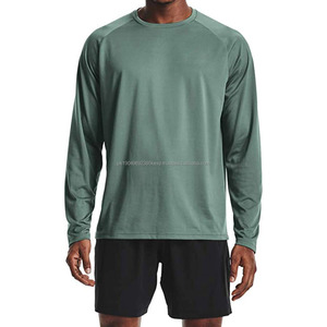 Fabrication sur mesure T-shirt à manches longues coupe ajustée en bambou et coton pour hommes - Product Image 1