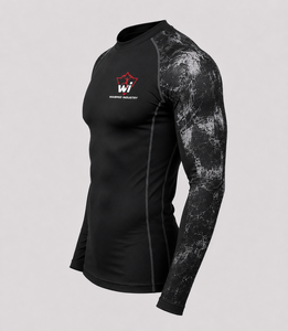 Camiseta de Compresión de Manga Larga Personalizada para Hombre, Secado Rápido, Ropa Deportiva para Gimnasio y Entrenamiento, Diseño de Manga Negra y Gris - Product Image 5