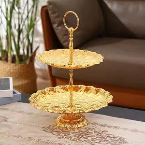Polished Metal Cake Stand Cake Display Plate Dessert Serving Tray Event Table Decoration - Product Image 2