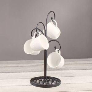 Support à tasses artistique en fer pour une décoration de cuisine créative, offrant un intérêt visuel et un rangement fonctionnel pour les tasses - Product Image 1