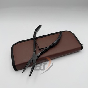 Pince professionnelle en acier inoxydable pour extensions capillaires, pince micro-anneaux avec logo personnalisé, maintien robuste, finition noire brillante et poignée scintillante - Product Image 4