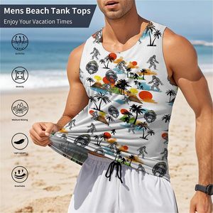 Camiseta sin mangas para hombre, cuello redondo, informal, estampada, transpirable, poliéster, OEM, al por mayor, con ilustración de gorila, camisetas sin mangas de alta definición - Product Image 4