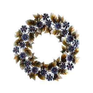Guirnalda Metálica Decorativa de Aciano y Achicoria, Adorno Floral para Pared, Decoración Botánica para el Hogar, Estilo Europeo - Product Image 4